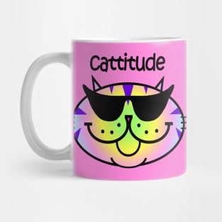 Cattitude 2 - Rainbow Stripe Mug